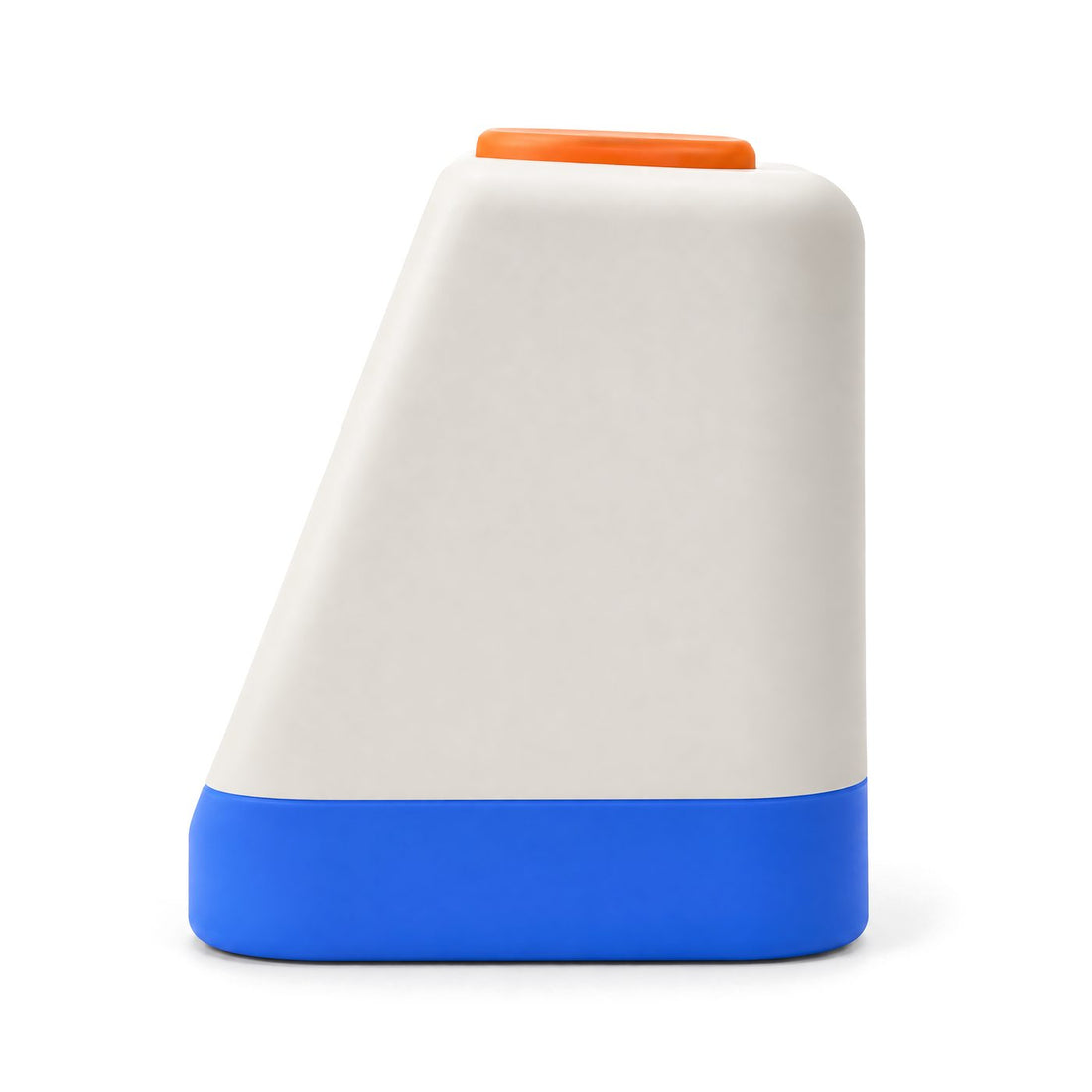 Side view: the screen leans back toward the child